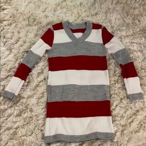 Candy cane tunic sweater